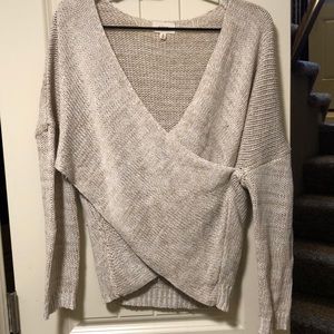 Twist front sweater